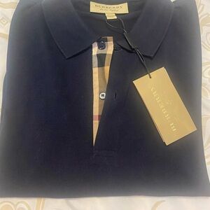 Burberry Men’s XXL Black polo shirt NWT
